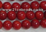 CCB55 15.5 inches 4-6mm round red coral beads Wholesale