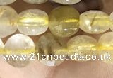 CCB611 15.5 inches 6mm faceted coin citrine gemstone beads