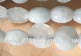 CCB616 15.5 inches 6mm faceted coin aquamarine gemstone beads