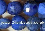 CCB623 15.5 inches 6mm faceted coin blue dumortierite beads