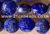 CCB624 15.5 inches 6mm faceted coin lapis lazuli gemstone beads