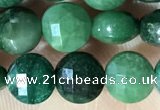 CCB629 15.5 inches 6mm faceted coin African jade gemstone beads