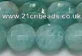 CCB681 15.5 inches 10mm faceted coin amazonite gemstone beads