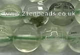 CCB687 15.5 inches 10mm faceted coin prehnite gemstone beads