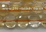 CCB703 15.5 inches 6mm faceted coin citrine gemstone beads