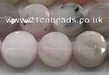 CCB724 15.5 inches 8mm faceted coin pink opal gemstone beads