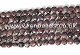 CCB751 15.5 inches 8mm faceted coin red garnet gemstone beads
