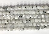 CCB756 15.5 inches 8mm faceted coin white moonstone beads