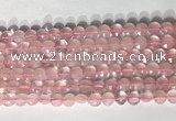 CCB759 15.5 inches 8mm faceted coin rose quartz beads