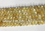 CCB766 15.5 inches 8mm faceted coin citrine beads