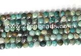 CCB769 15.5 inches 8mm faceted coin chrysocolla gemstone beads