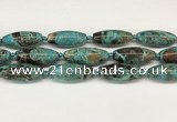 CCB784 15.5 inches 15*38mm - 16*40mm rice ocean agate beads