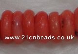 CCB80 15.5 inches 5*9mm roundel pale red coral beads Wholesale