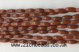 CCB811 15.5 inches 5*12mm rice red aventurine beads wholesale