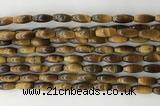 CCB815 15.5 inches 5*12mm rice yellow tiger eye beads wholesale