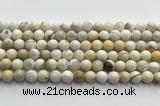 CCB820 15.5 inches 8mm round ivory jasper gemstone beads wholesale