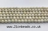 CCB822 15.5 inches 8mm round ivory jasper gemstone beads wholesale