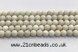 CCB826 15.5 inches 10mm round matte ivory jasper gemstone beads wholesale