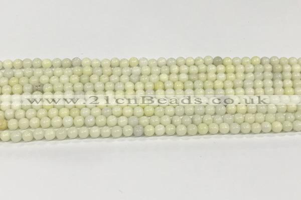 CCB827 15.5 inches 4mm round ivory jasper gemstone beads wholesale