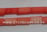 CCB84 15.5 inches 5*10mm column pink coral beads Wholesale