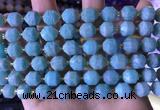 CCB840 15.5 inches 9*10mm faceted amazonite beads wholesale