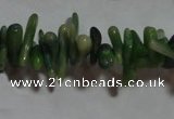 CCB87 15.5 inch 2*8mm irregular branch green coral beads Wholesale