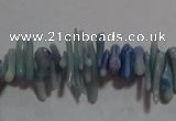 CCB88 15.5 inch 2*8mm irregular branch blue coral beads Wholesale