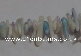 CCB89 15.5 inch 2*8mm irregular branch light blue coral beads