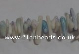 CCB89 15.5 inch 2*8mm irregular branch light blue coral beads