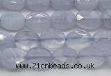 CCB921 15.5 inches 6*8mm faceted oval blue lace agate beads