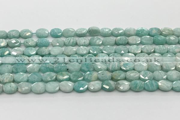 CCB925 15.5 inches 6*8mm faceted oval amazonite beads