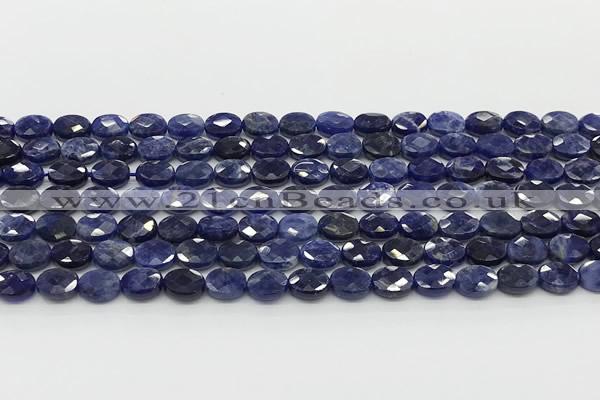 CCB928 15.5 inches 6*8mm faceted oval sodalite beads
