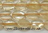 CCB931 15.5 inches 8*10mm faceted oval citrine beads