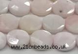 CCB937 15.5 inches 8*10mm faceted oval pink opal beads