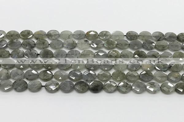 CCB940 15.5 inches 8*10mm faceted oval labradorite beads