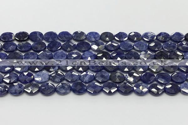 CCB942 15.5 inches 8*10mm faceted oval sodalite beads