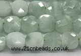 CCB974 15.5 inches 6*6mm faceted square angel skin beads