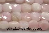 CCB976 15.5 inches 6*6mm faceted square pink opal beads