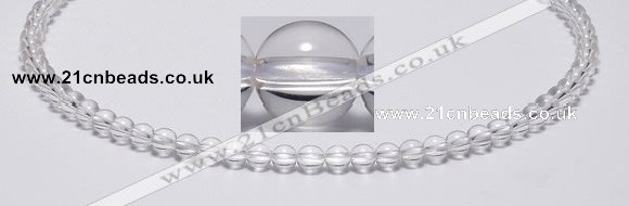 CCC01 15 inches 6mm round white crystal beads Wholesale