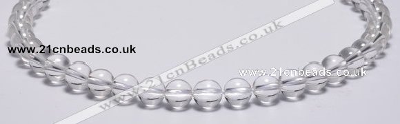 CCC03 15 inches 10mm round white crystal beads Wholesale