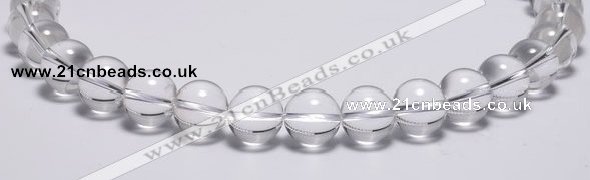 CCC04 15 inches 14mm round white crystal beads Wholesale