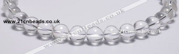 CCC04 15 inches 14mm round white crystal beads Wholesale