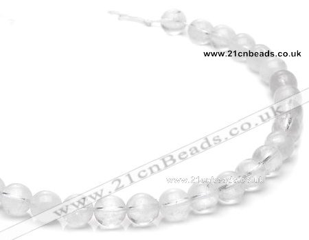 CCC08 15.5 inches 12mm round white crystal beads Wholesale