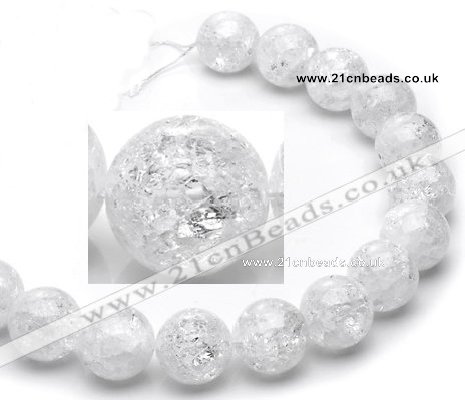 CCC20 20mm round grade A white crystal beads Wholesale