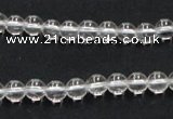 CCC200 15.5 inches 4mm round AB grade natural white crystal beads