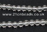 CCC201 15.5 inches 6mm round grade AB natural white crystal beads