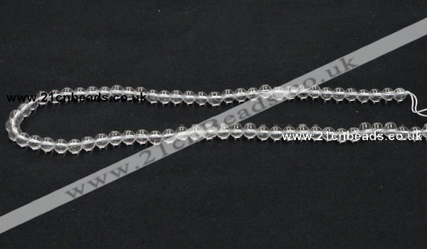 CCC201 15.5 inches 6mm round grade AB natural white crystal beads