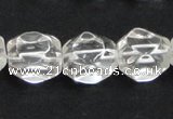 CCC216 13*18mm faceted nugget grade AB natural white crystal beads