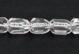 CCC217 10*14mm faceted freeform grade AB natural white crystal beads