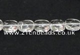 CCC224 8*10mm faceted rectangle grade AB natural white crystal beads